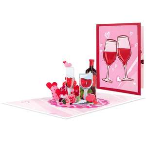 3D Love Heart Wine Bottle <strong>Valentines</strong> <strong>Card</strong> with Envelope <strong>Valentines</strong> Day Greeting <strong>Card</strong> for <strong>Husband</strong> Wife Family and Friend - Product Image 1