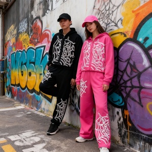 Oferta Caliente: Chándales de Invierno Estilo Americano Streetwear de Alto Gramaje con Estampado Gráfico 3D Bordado Personalizado y Sudadera con Capucha con Cordón Oversize - Product Image 1