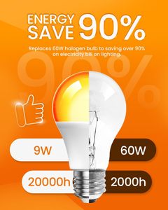 Bombilla LED de 3 Colores Cambiantes, Base AC B22, 5W 7W 9W, Ayuda para el Sueño, Uso Residencial - Product Image 3