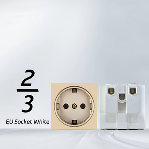 BAOBEN Prise Murale Standard UE Italie avec Interrupteur USB Charge Rapide Type C, Module de Fonction DIY 4*2 4*4, Doré - Product Image 4