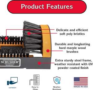 Grattoir à chaussures avec base portable - Nettoyeur de bottes avec brosses de nettoyage pour toutes les tailles de chaussures - Product Image 4