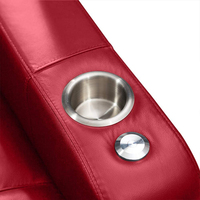 Canapé de cinéma inclinable rouge 3 places de haute qualité avec porte-gobelet Table basse Canape De Luxe VIP Room Luxury Set