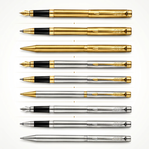 Parker Folio Gold Stainless Steel Custom Logo Promotional <b>Pen</b> Durable Long Lasting Executive Smooth Writing Laser <b>UV</b> Printed <b>Pen</b> - Product Image 1