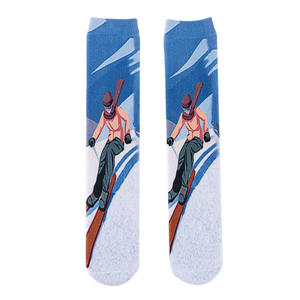 Chaussettes <span class=keywords><strong>de</strong></span> <span class=keywords><strong>ski</strong></span> <span class=keywords><strong>de</strong></span> snowboard chaudes d'hiver en vrac Chaussettes <span class=keywords><strong>de</strong></span> sport <span class=keywords><strong>de</strong></span> neige d'équipage Conceptions amusantes Crazy Funny Cool Motif <span class=keywords><strong>de</strong></span> nouveauté d'impression 3D - Product Image 4