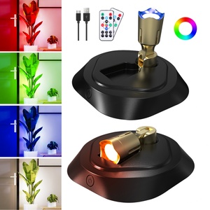 Projecteur LED d'intérieur RGBW avec télécommande, rechargeable, sans fil, à intensité variable, éclairage d'accentuation pour la maison, le bureau et l'éclairage de tableaux - Product Image 1
