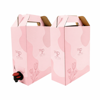 Pochettes personnalisées 3L 5L en boîte, anti-humidité, thermoscellables, en PE, avec valve distributeur pour vin, bière, jus, boissons énergisantes, impression par gravure