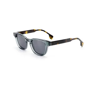 2024 Acetate Fashion Retro Sunglasses Rivets Hinges High Quality Custom Logo Acetate Best Polarized Sunglasses Unisex