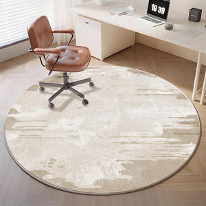 Alfombra Redonda de Lujo, Imitación de Cachemira, Patrón Abstracto 1-0011, Tapete Acolchado para Silla, para el Hogar, Dormitorio, Sala de Estar - Product Image 1