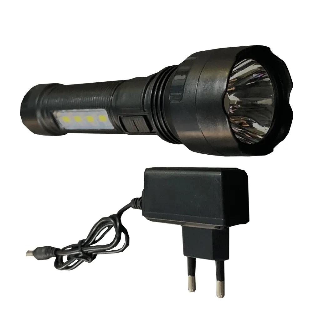 Portable Led Emergency Flashlight Power Bank Small Handheld Light Flashlights With COB Light