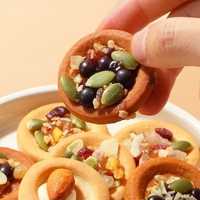 Biscuits aux amandes en gros, saveur noix, saveur douce, sains, pour enfants, biscuits à la pizza aux amandes avec de grandes noix visibles