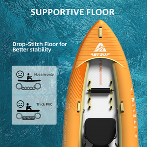 Kayak gonflable OEM 100% Drop Stitch pour 2 personnes, canoë tandem <span class=keywords><strong>rigide</strong></span> haute pression, fabrication en usine - Product Image 4