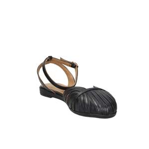 Frau Donna Spider 03M3 Sandalias Planas Negras para Mujer Talla 39 con Tiras de Cuero y Correa en el Tobillo, Altura del Tacón 15 cm - Product Image 4
