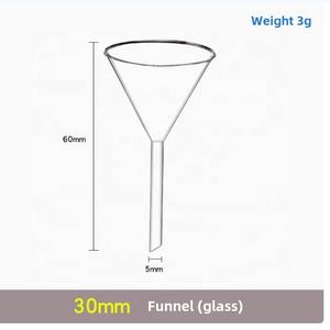 กรวยแก้วสามเหลี่ยมทนอุณหภูมิสูง60/75/90/100มม. กรวยคอยาวกรวยสำหรับห้องปฏิบัติการเคมี - Product Image 3