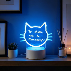 Tableau d'écriture lumineux LED 3D moderne en acrylique, tableau de messages transparent original pour enfants, anniversaires, salon, usage résidentiel - Product Image 3