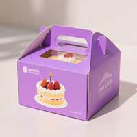 Boîte à gâteau écologique Emballage de haute qualité pour gâteau de boulangerie en gros Boîte à gâteau transparente avec fenêtre transparente