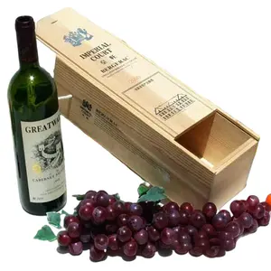 Boîte d'emballage de thé aux noix de fruits secs, vente en gros, boîte en bois solide vintage bière vin rouge bouteille support boîtes en bois
