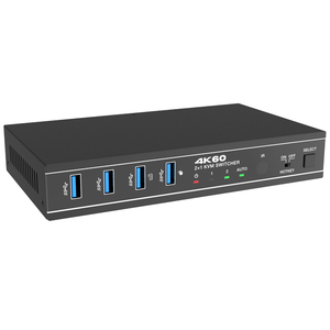 Commutateur <span class=keywords><strong>KVM</strong></span> USB 3.0 en métal 4K pour HDMI, boîtier de commutation USB 2x1 pour <span class=keywords><strong>PC</strong></span> - Product Image 3