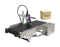 DMX Date d'expiration Date codeur Machine lot numéro de lot Code en ligne TIJ imprimante à jet d'encre avec mini table de convoyeur de bureau