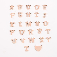 Pendentifs personnalisés en acier inoxydable de 10 mm, lettres initiales DIY pour la fabrication de colliers