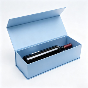 Boîte d'emballage de vin <span class=keywords><strong>en</strong></span> <span class=keywords><strong>papier</strong></span> kraft de luxe, recyclable, ondulée, avec logo personnalisé, découpe laser, gaufrage et dorure à chaud - Product Image 3