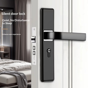 Modern and Simple Design Indoor Home <strong>Door</strong> <strong>Lock</strong> for <strong>Bathroom</strong> and Bedroom Wooden <strong>Doors</strong> with Aluminum Alloy Engineering <strong>Lock</strong> Handle - Product Image 2