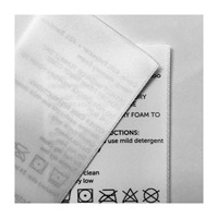 OEKO Etiquette d'entretien en satin personnalisée étiquettes d'entretien imprimées pour textile de maison vêtement avec code QR pour chaussures sacs en soie polyester