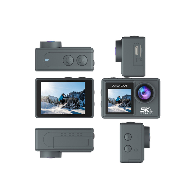 The Latest 5K HD Pixels Six-axis Stabilization Light Angle 30m Waterproof Sports Action Camera