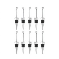 Kits de bouchons de vin DIY personnalisables en alliage d'aluminium à tige longue filetée, à personnaliser par tournage sur bois, portables, pour cadeaux de mariage