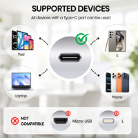 Kabel Data USB Tipe C Pengisian Daya Super Cepat PD 240W 3-Tingkat Panjang 1M Kabel Charger Retractable untuk Laptop Ponsel OEM Custom