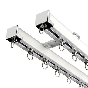 Im lặng đôi đường sắt hợp kim nhôm Rèm theo dõi bên gắn mang bánh xe trượt đường sắt Rèm Rèm cực theo dõi phụ kiện - Product Image 1