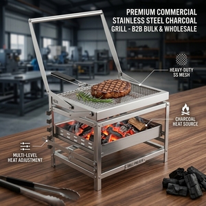 Barbecue rotatif portable d'extérieur en acier inoxydable 304 pour <span class=keywords><strong>charbon</strong></span> <span class=keywords><strong>de</strong></span> <span class=keywords><strong>bois</strong></span> et granulés - Product Image 2