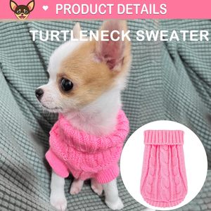 Set <span class=keywords><strong>di</strong></span> 2 Maglioni Extra Piccoli per Animali Domestici, Leggeri e Lavorati a Maglia, Collo Alto per Chihuahua, Yorkie, <span class=keywords><strong>Cani</strong></span> Teacup e Gatti, Abbigliamento Invernale - Product Image 3