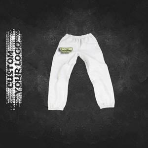 Poids lourd hommes coton Vintage surdimensionné doublé écologique respirant pantalons de survêtement Logo personnalisé blanc épais Joggers mi pantalon - Product Image 4