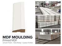 Plinthe en MDF blanc apprêté pour bordure de mur et de sol intérieurs et rénovation résidentielle