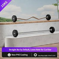 Barre de musculation fixe personnalisable, ensemble de barres de musculation durables recouvertes de caoutchouc avec plusieurs spécifications pour usage commercial en salle de sport