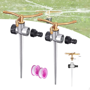 Arroseur de pelouse rotatif à 360 degrés avec buse en laiton et base en alliage de zinc durable, <span class=keywords><strong>arrosage</strong></span> <span class=keywords><strong>automatique</strong></span> pour jardin - Product Image 1