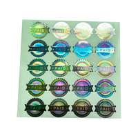 Autocollants en papier personnalisables transparents 3D papillon holographique Laser Flash découpés à l'emporte-pièce, imperméables et écologiques, sécurité