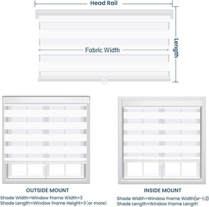 Stores zébrés manuels occultants de style traditionnel, faciles à pousser et à tirer, pour la maison, le bureau et l'école - Product Image 6