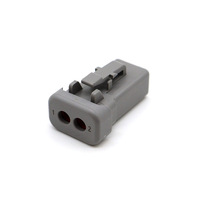 Conector Eléctrico Automotriz Personalizado CNHY Serie DTP Alemán de 2 Pines, IP66 Impermeable, Gris, Hembra, Carcasa de Nailon