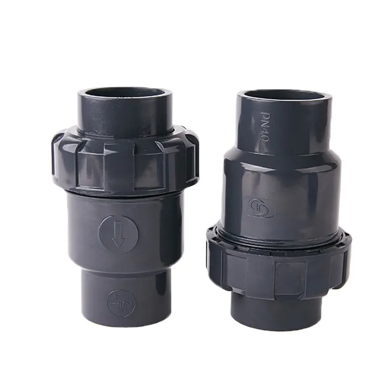 DIN UPVC промышленный шаровой клапан для очистки воды ПВХ шаровой клапан с одним соединением ПВХ обратный клапан