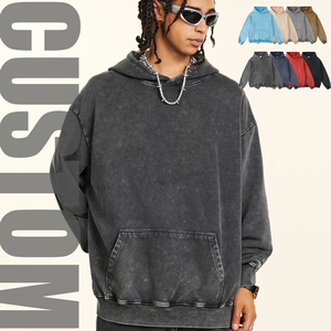 <span class=keywords><strong>Sweat</strong></span>-shirt à capuche pour homme, 420G, pur coton, haute qualité, style <span class=keywords><strong>vintage</strong></span> américain rétro, délavé, uni, streetwear décontracté, tendance, logo personnalisé - Product Image 1