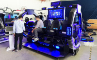 Máquina de realidad virtual 9d vr, simulador de cine vr de 4 asientos para Parque de Atracciones vr, alta ganancia