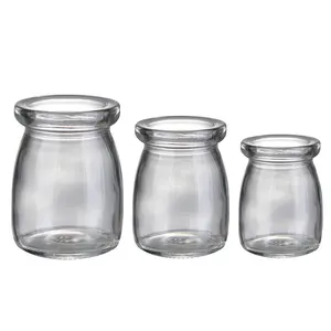 100ml 150ml 200ml Jam Jar Container Candy Yogurt Jelly Pudding Glass Bottle With Lid Yogurt Glass Bottle