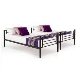 Cadre de <span class=keywords><strong>lit</strong></span> superposé en métal économique pour dortoir double loft simple pour adultes - Product Image 5