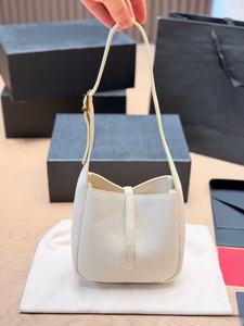 Borsa a Secchiello <span class=keywords><strong>Mini</strong></span> in Pelle Bianca di Alta Qualità, Borsa a Spalla con <span class=keywords><strong>Tracolla</strong></span> Singola e Dettagli Dorati Vintage per Uso Quotidiano Casual da Donna - Product Image 3