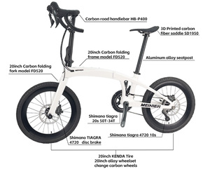 Vélo <span class=keywords><strong>pliant</strong></span> en fibre de carbone avec guidon de route, vélo en carbone jusqu'à 20 pouces, vélo <span class=keywords><strong>pliant</strong></span> - Product Image 5