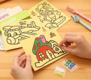 ของเล่นเด็กหลากสีภาพวาดทรายสุด<span class=keywords><strong>สร้างสรรค์</strong></span>พร้อมไส้ผ้าฝ้าย PP วัสดุสำหรับการเรียนรู้ก่อนวัยเรียน - Product Image 3