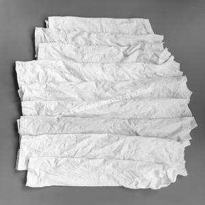 Trapos de limpieza industriales recuperados de camisetas blancas, trapos de algodón 100% algodón con capacidad de absorción para limpieza - Product Image 1