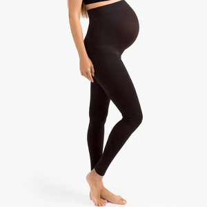 OEM all'ingrosso di maternità Leggings senza soluzione di continuità sopra la pancia gravidanza pantaloni Yoga allenamento palestra comodo - Product Image 1