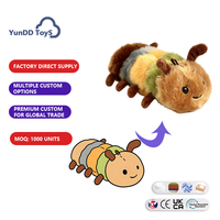 Porte-clés en peluche mignons en forme d'insectes miniatures en gros, cadeaux pour sacs à dos